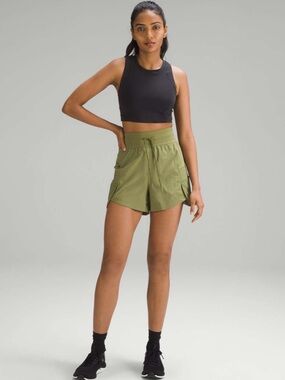 lululemon athletica WovenAir High-Rise Hiking Short - Bronze Green 10